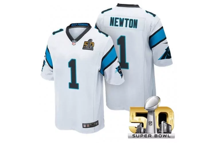 cam newton women cam newton carolina panthers super bowl 50 white jersey all stitched