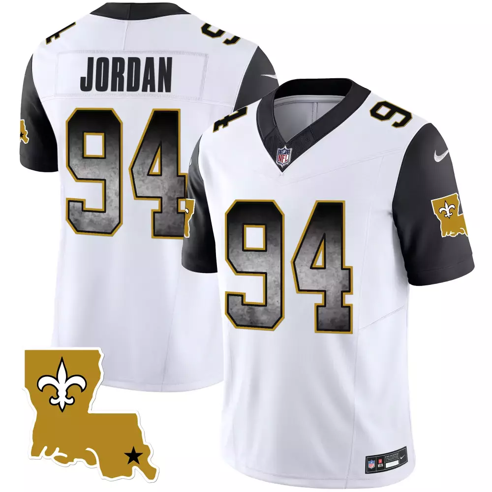 Cameron Jordan New Orleans Saints 1987 Legacy Arch Smoke Jersey | Classic White Style | For Men, Women & Youth