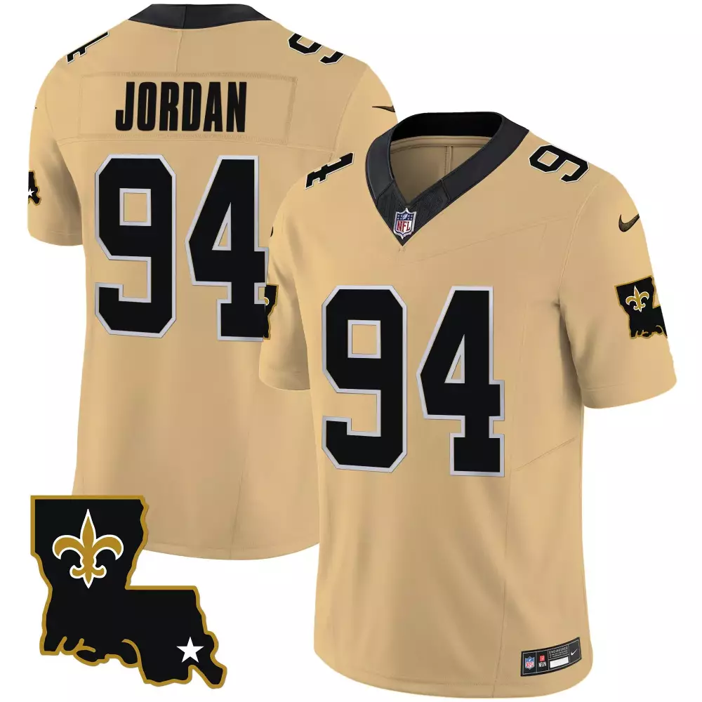 Cameron Jordan New Orleans Saints 1987 Legacy Gold Vapor Jersey | Stitched Black Limited Edition | Fan Gear for Men, Women & Youth