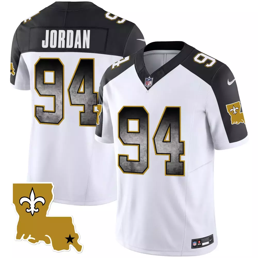 Cameron Jordan New Orleans Saints 1987 Legacy Arch Smoke Jersey | Classic White Style | For Men, Women & Youth