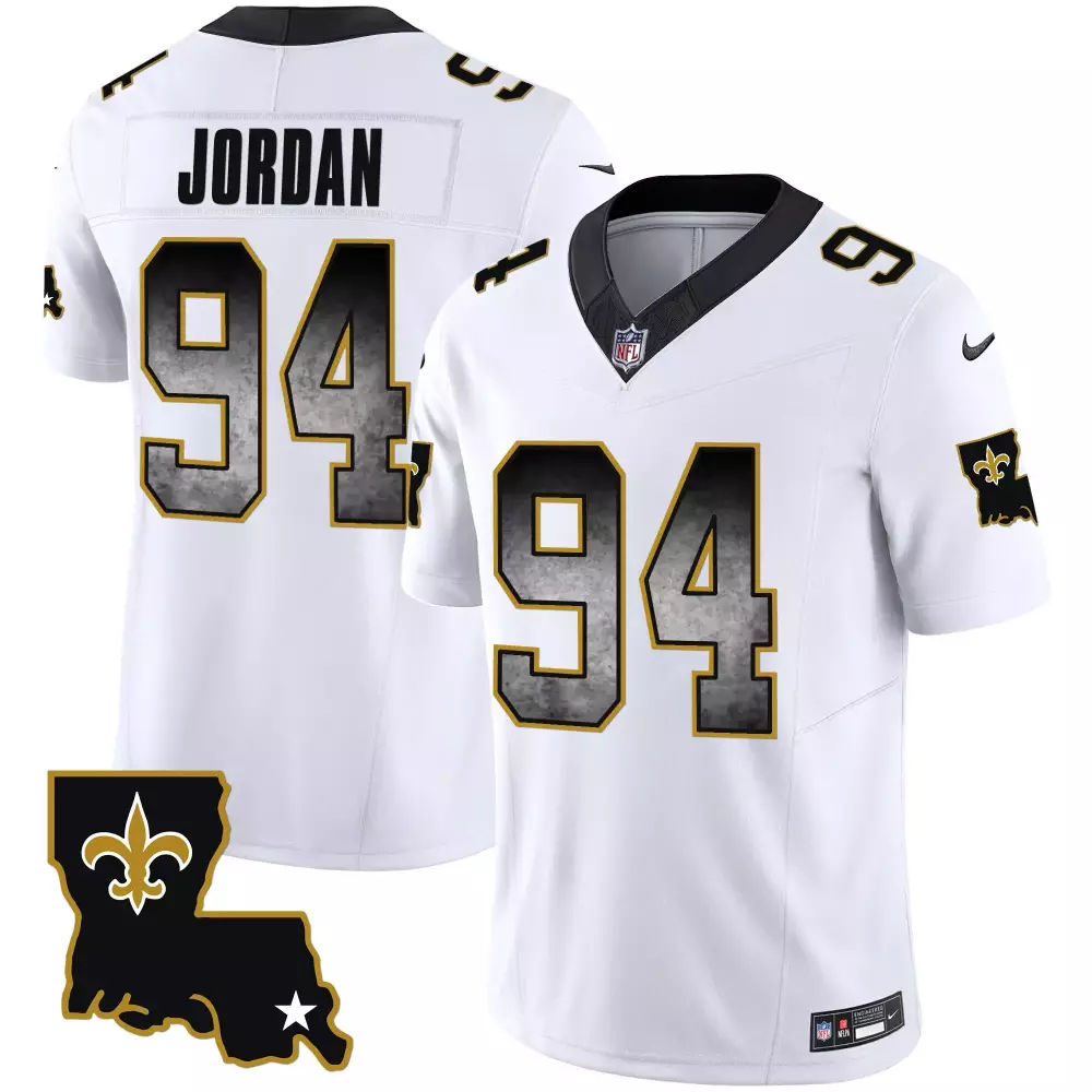 Cameron Jordan New Orleans Saints 1987 Legacy Arch Smoke Jersey | Classic White Style | For Men, Women & Youth