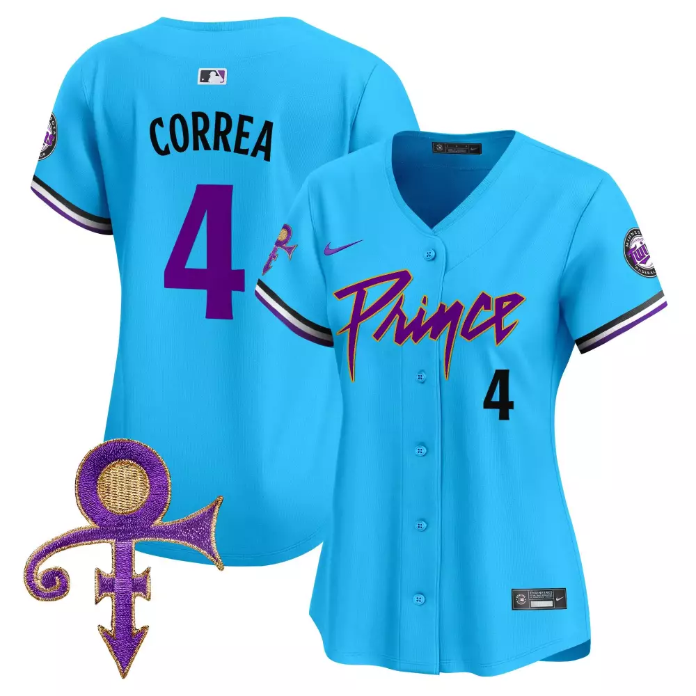 carlos correa light blue mens minnesota twins prince patch vapor premier limited jersey v4 all stitched