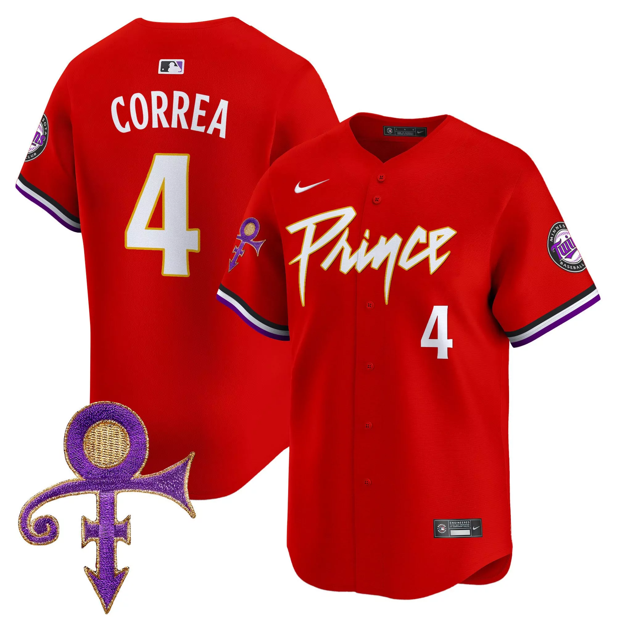 carlos correa purple womens minnesota twins prince patch vapor premier limited jersey all stitched