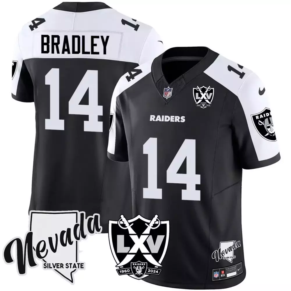 carter bradley black alternate mens las vegas raiders 2024 gold vapor limited jersey 65th anniversary all stitched