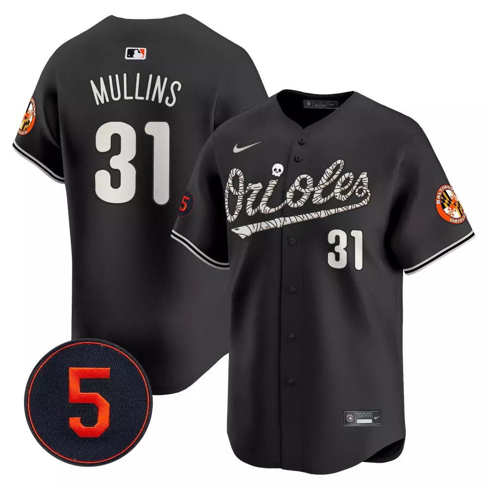 cedric mullins black men s baltimore orioles halloween vapor premier limited jersey all stitched