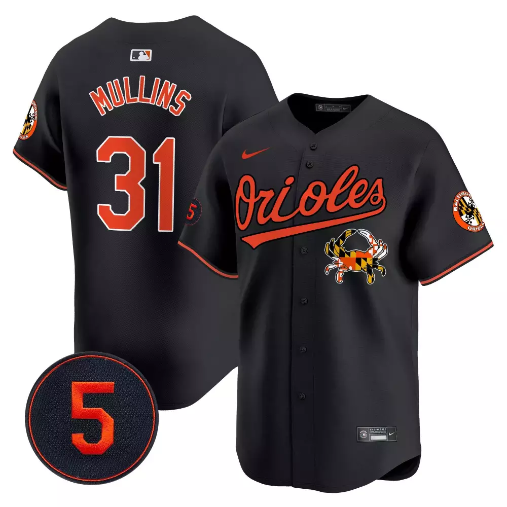 cedric mullins black men s baltimore orioles robinson patch vapor premier limited jersey v6 all stitched