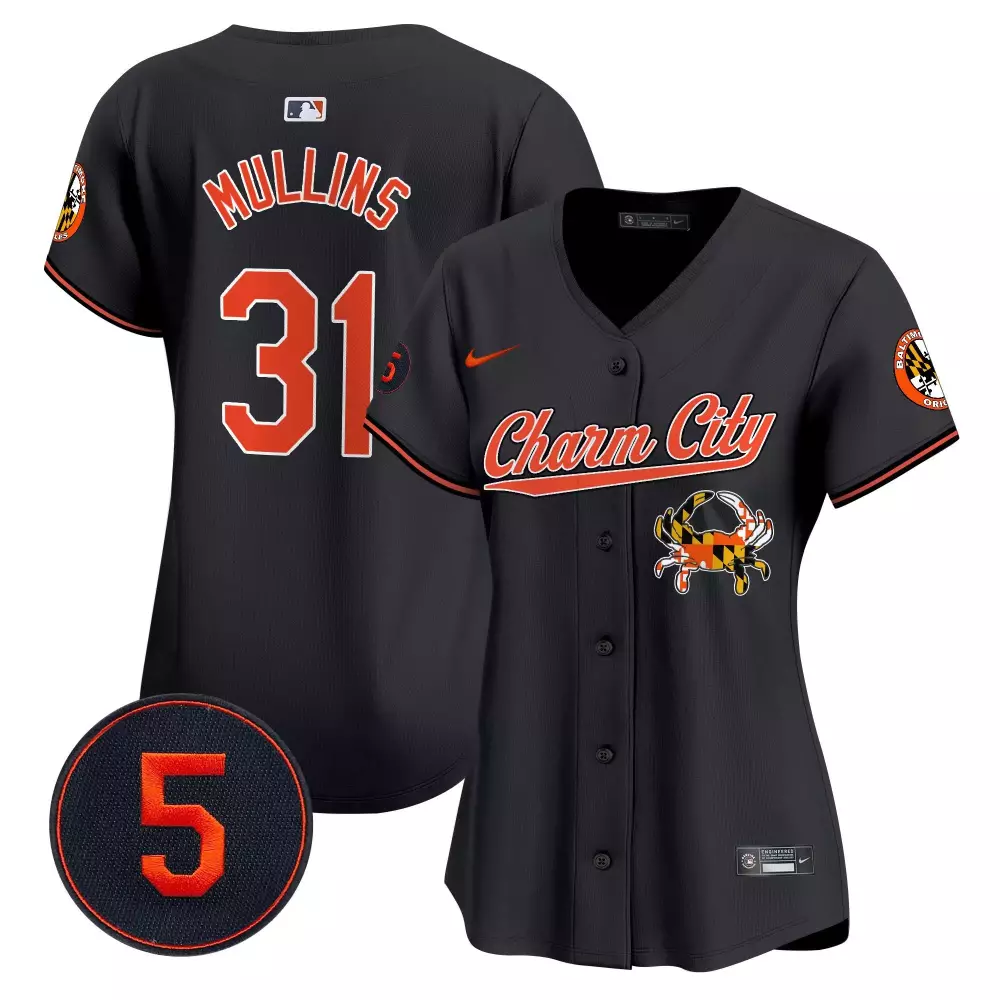 cedric mullins black women s baltimore orioles robinson patch vapor premier limited jersey v8 all stitched