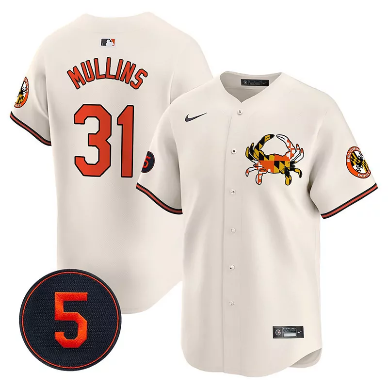 cedric mullins cream men s baltimore orioles robinson patch vapor premier limited jersey v3 all stitched