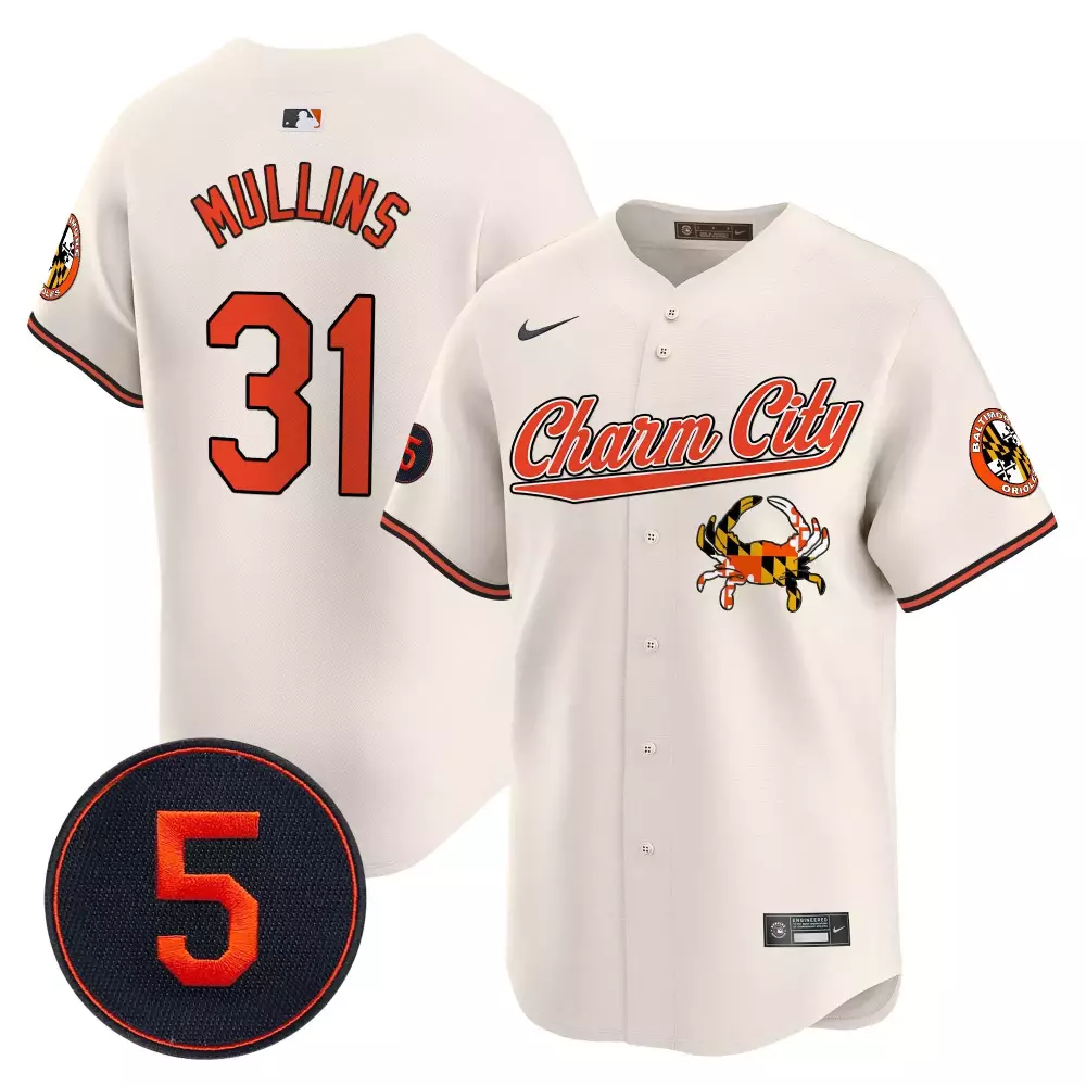 cedric mullins cream men s baltimore orioles robinson patch vapor premier limited jersey v8 all stitched