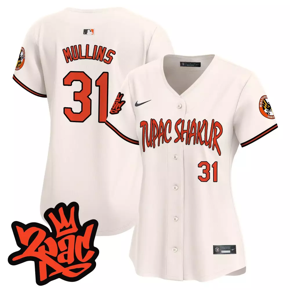 cedric mullins cream women s baltimore orioles tupac shakur vapor premier limited jersey all stitched