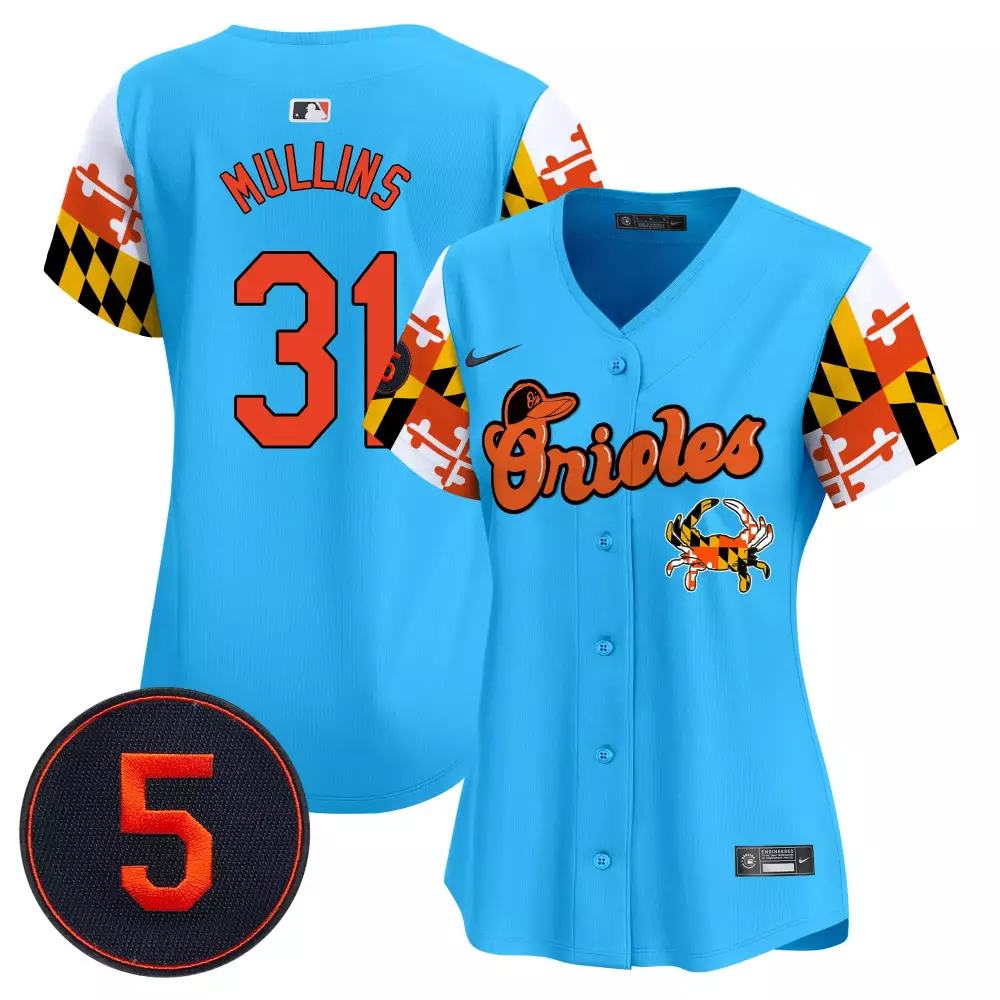 cedric mullins light blue women s baltimore orioles robinson patch vapor premier limited jersey v5 all stitched
