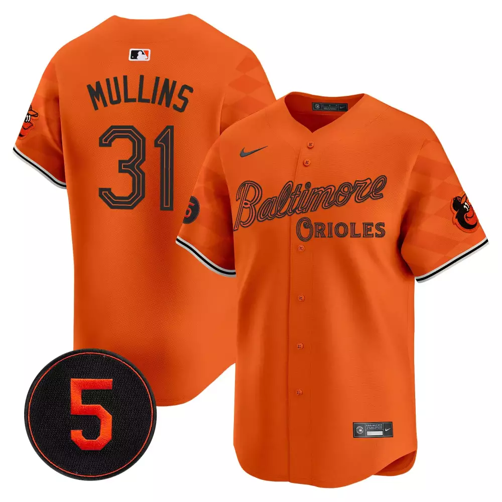 cedric mullins orange men s baltimore orioles city light vapor premier limited jersey all stitched
