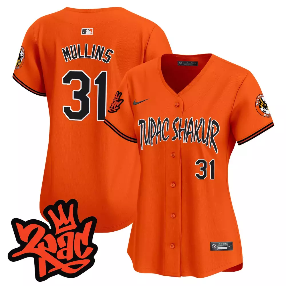 cedric mullins orange women s baltimore orioles tupac shakur vapor premier limited jersey all stitched