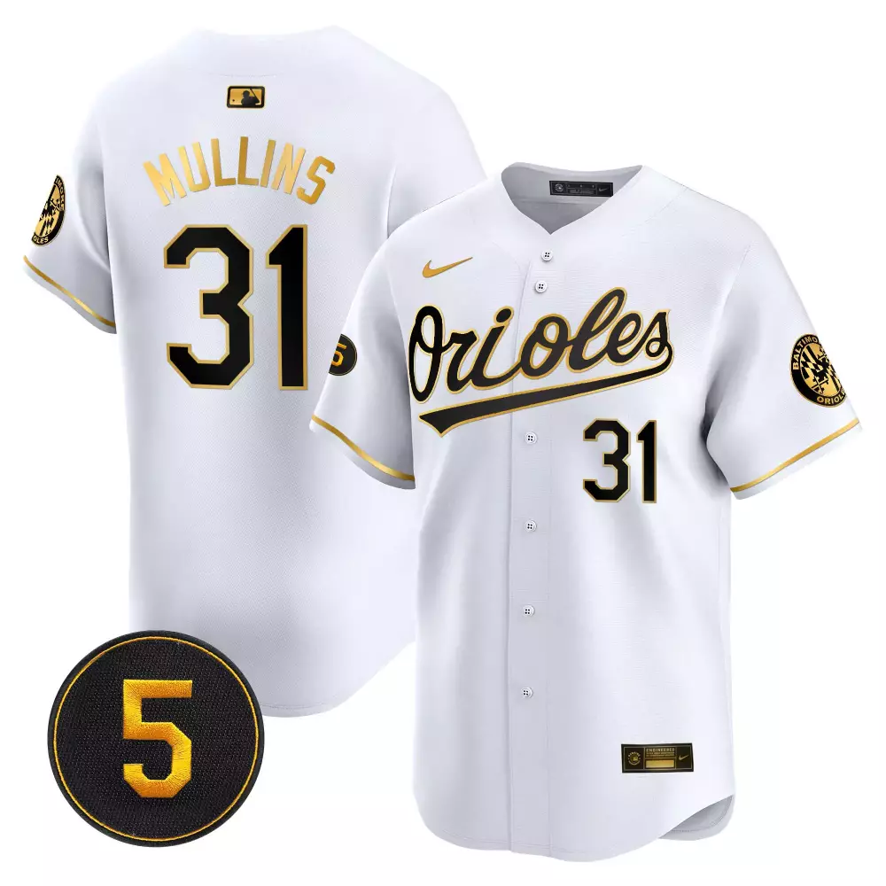 cedric mullins white gold mens baltimore orioles robinson patch cool base jersey all stitched