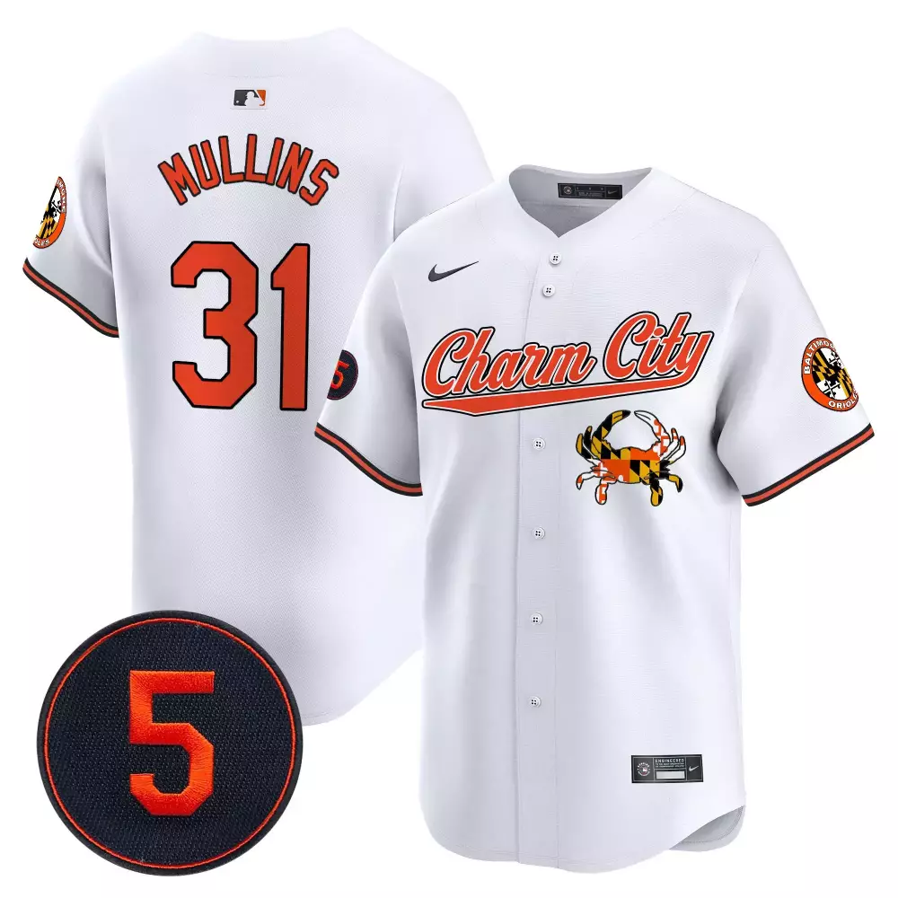 cedric mullins white men s baltimore orioles robinson patch vapor premier limited jersey v8 all stitched