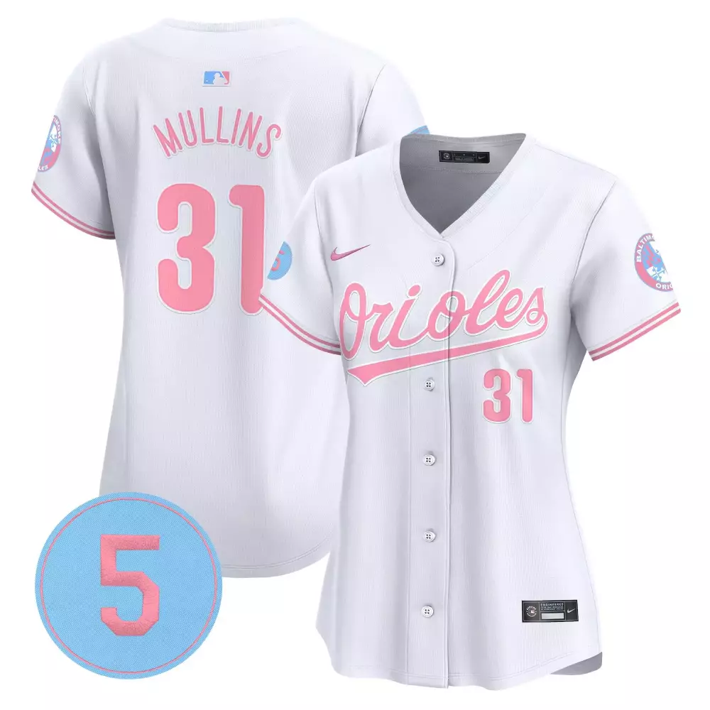 cedric mullins white unisex baltimore orioles pastel style robinson patch vapor premier limited jersey all stitched