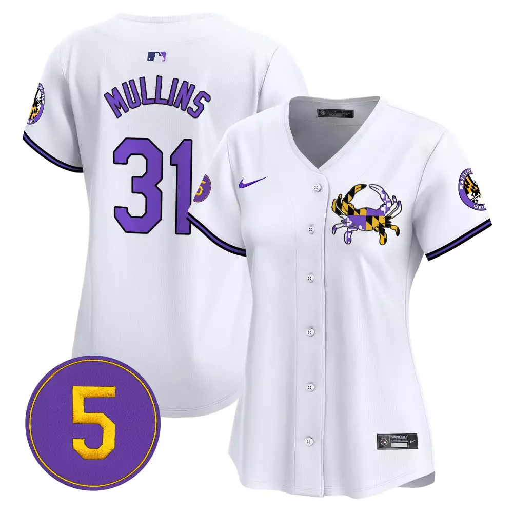 cedric mullins white unisex baltimore orioles pastel style robinson patch vapor premier limited jersey all stitched