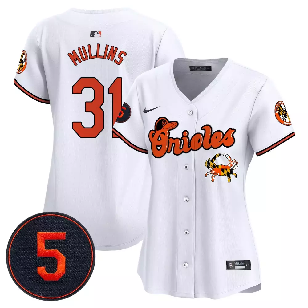cedric mullins white women s baltimore orioles robinson patch vapor premier limited jersey v6 all stitched
