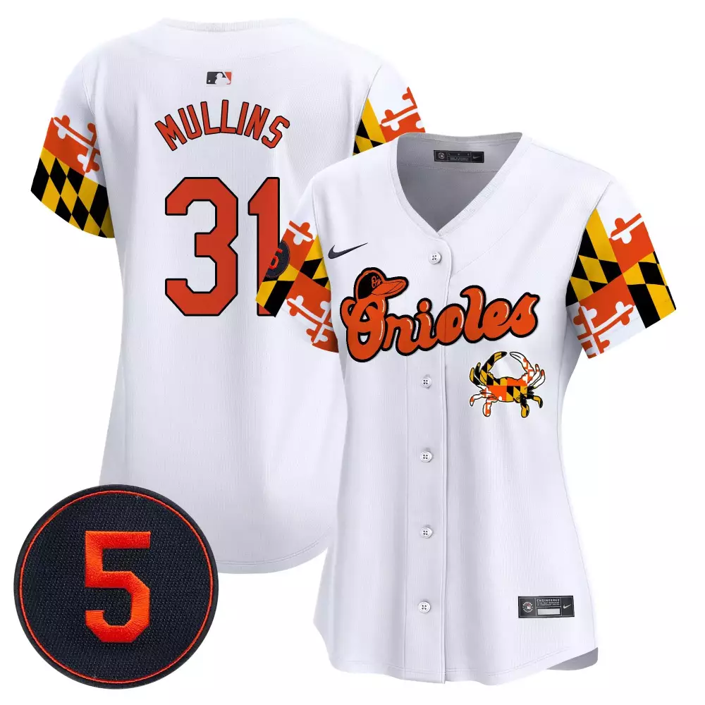 cedric mullins white women s baltimore orioles robinson patch vapor premier limited jersey v6 all stitched