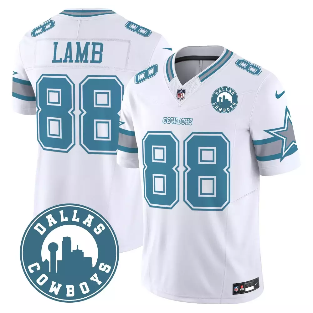 ceedee lamb heritage mens dallas cowboys dallas city patch vapor limited jersey all stitched
