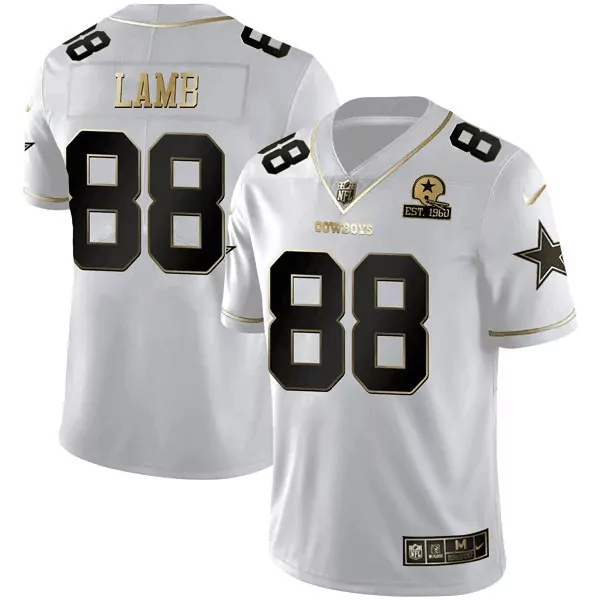 ceedee lamb vapor mens dallas cowboys black gold collection all stitched