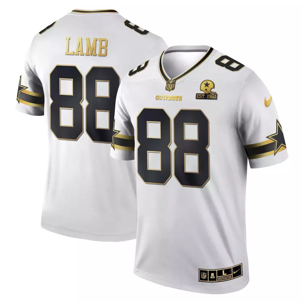 ceedee lamb vapor mens dallas cowboys black gold collection all stitched