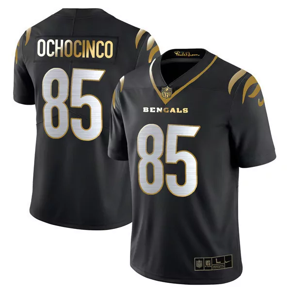 Chad Johnson Cincinnati Bengals Black Gold Vapor Limited Jersey | Stitched Design for Men, Women & Youth | Fan Gear