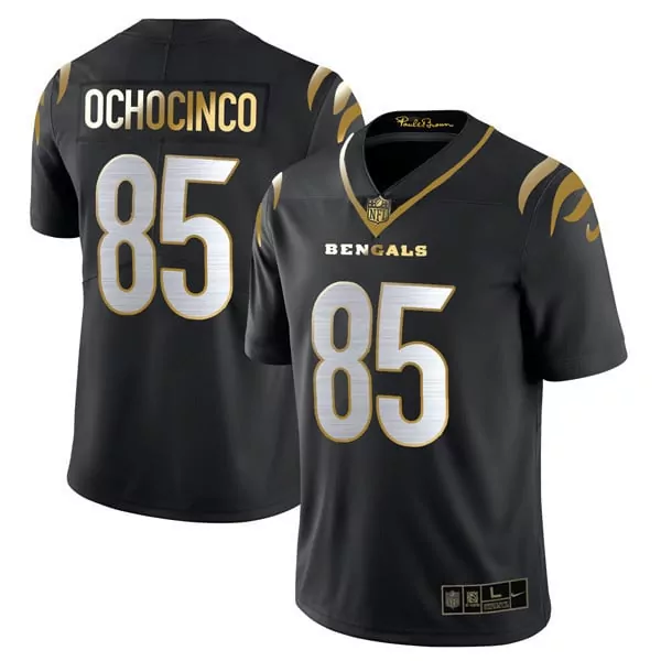 Chad Johnson Cincinnati Bengals Black Gold Vapor Limited Jersey | Stitched Design for Men, Women & Youth | Fan Gear