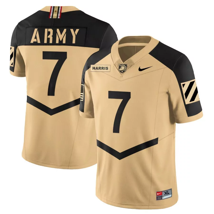 champ harris gold alternate mens army black knights 100th anniversary patch vapor jersey all stitched