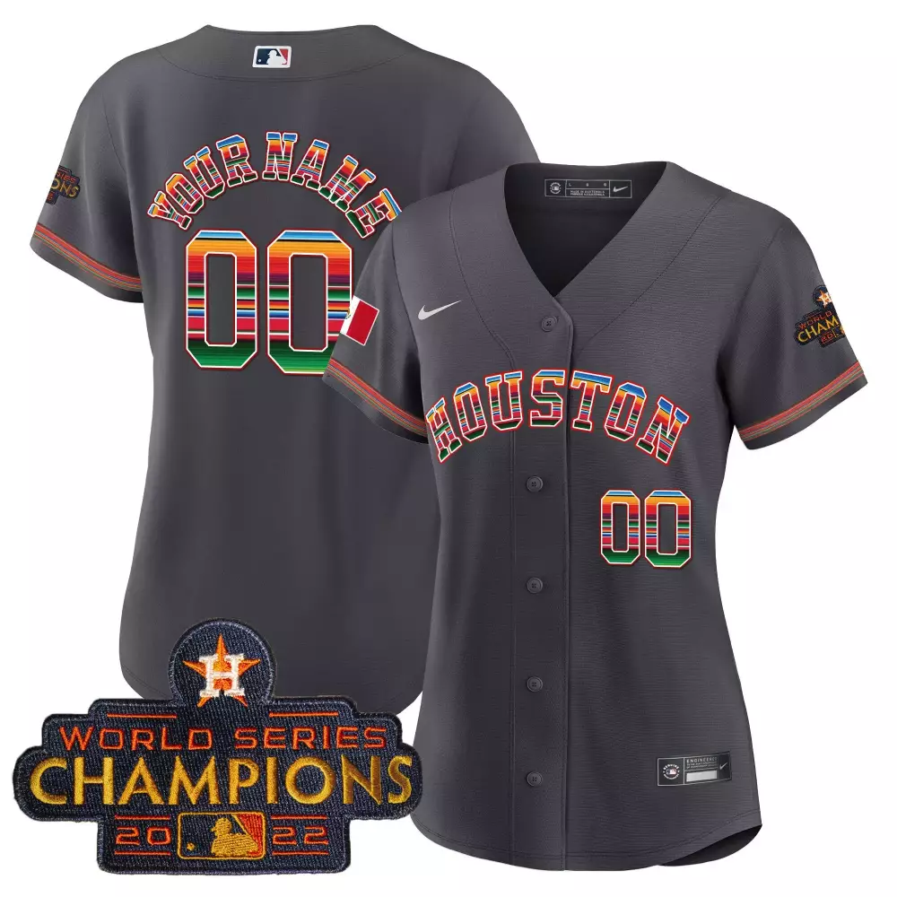 charcoal men houston astros charcoal 2023 champions custom jersey all stitched