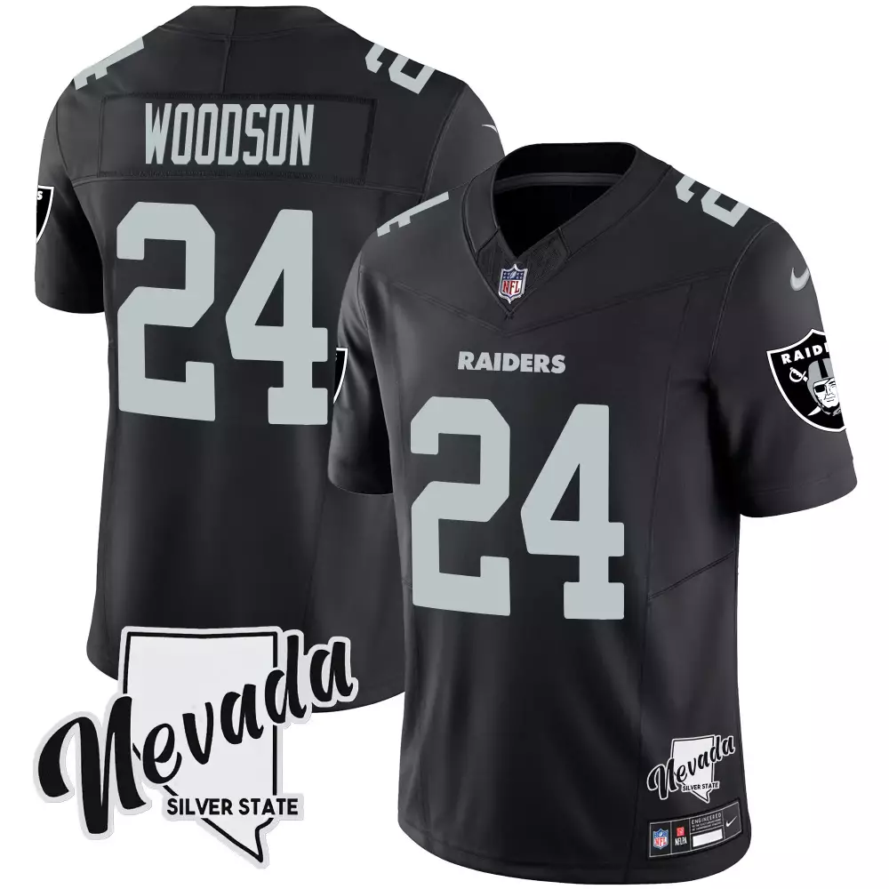 charles woodson black mens las vegas raiders nevada silver state patch vapor jersey all stitched