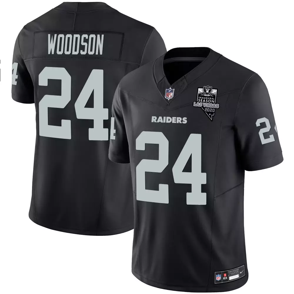charles woodson black mens las vegas raiders nevada silver state patch vapor jersey all stitched