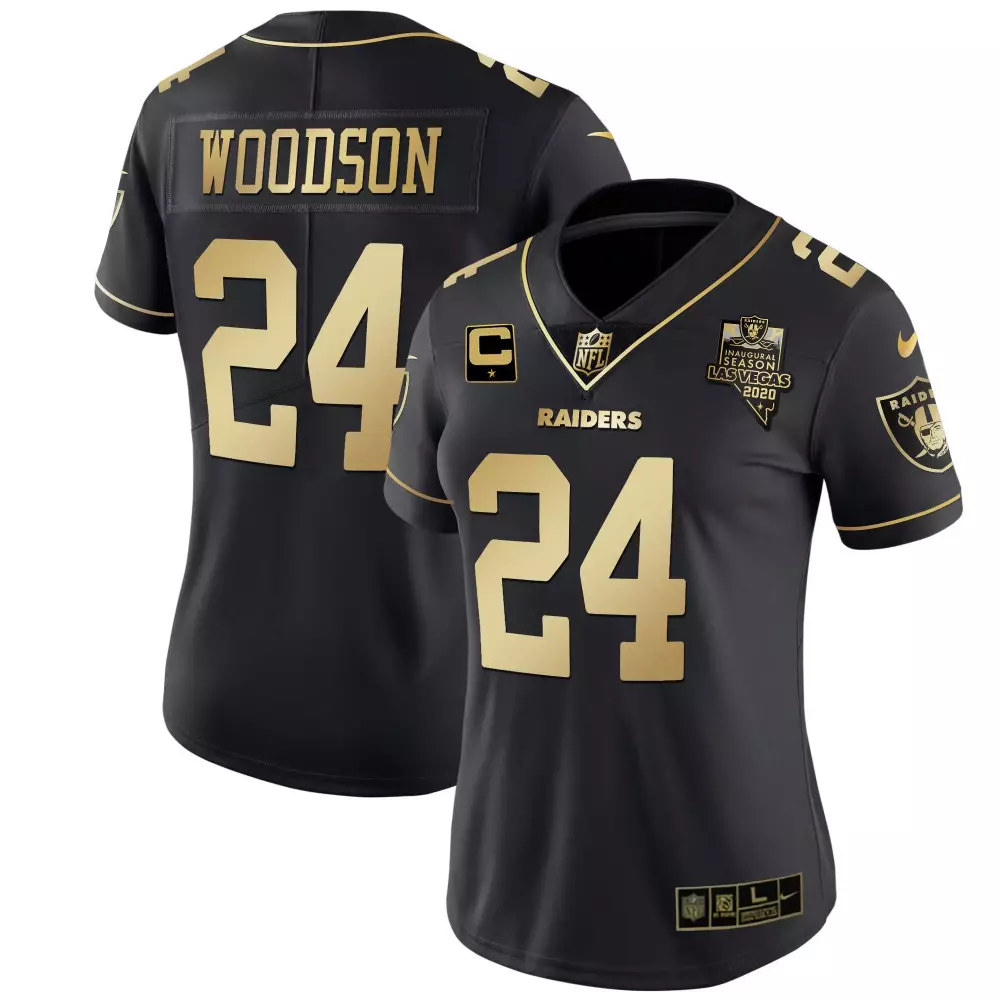 Charles Woodson Gold Limited Women's Jersey | Las Vegas Raiders Vapor Gold | Stitched Fan Gear for Men, Women & Youth