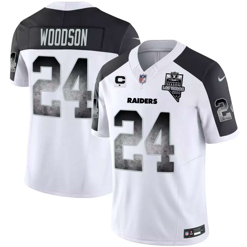 Charles Woodson Inverted Men's Jersey | Las Vegas Raiders Arch Smoke Vapor | Stitched Fan Gear for Men, Women & Youth