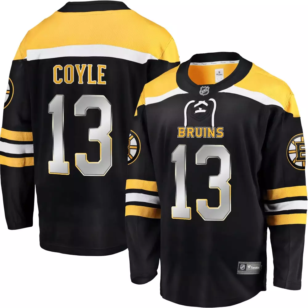charlie coyle black mens boston bruins breakaway special jersey all stitched