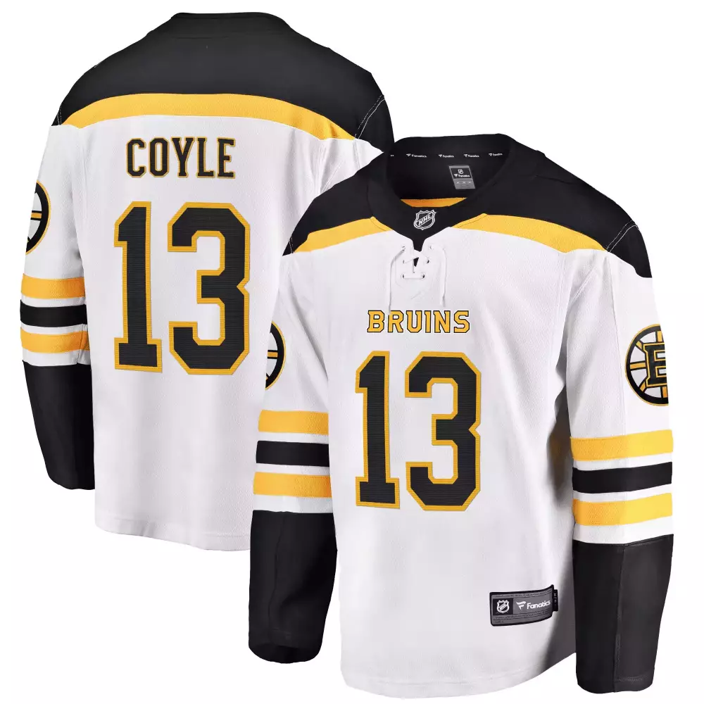 charlie coyle white mens boston bruins breakaway special jersey all stitched