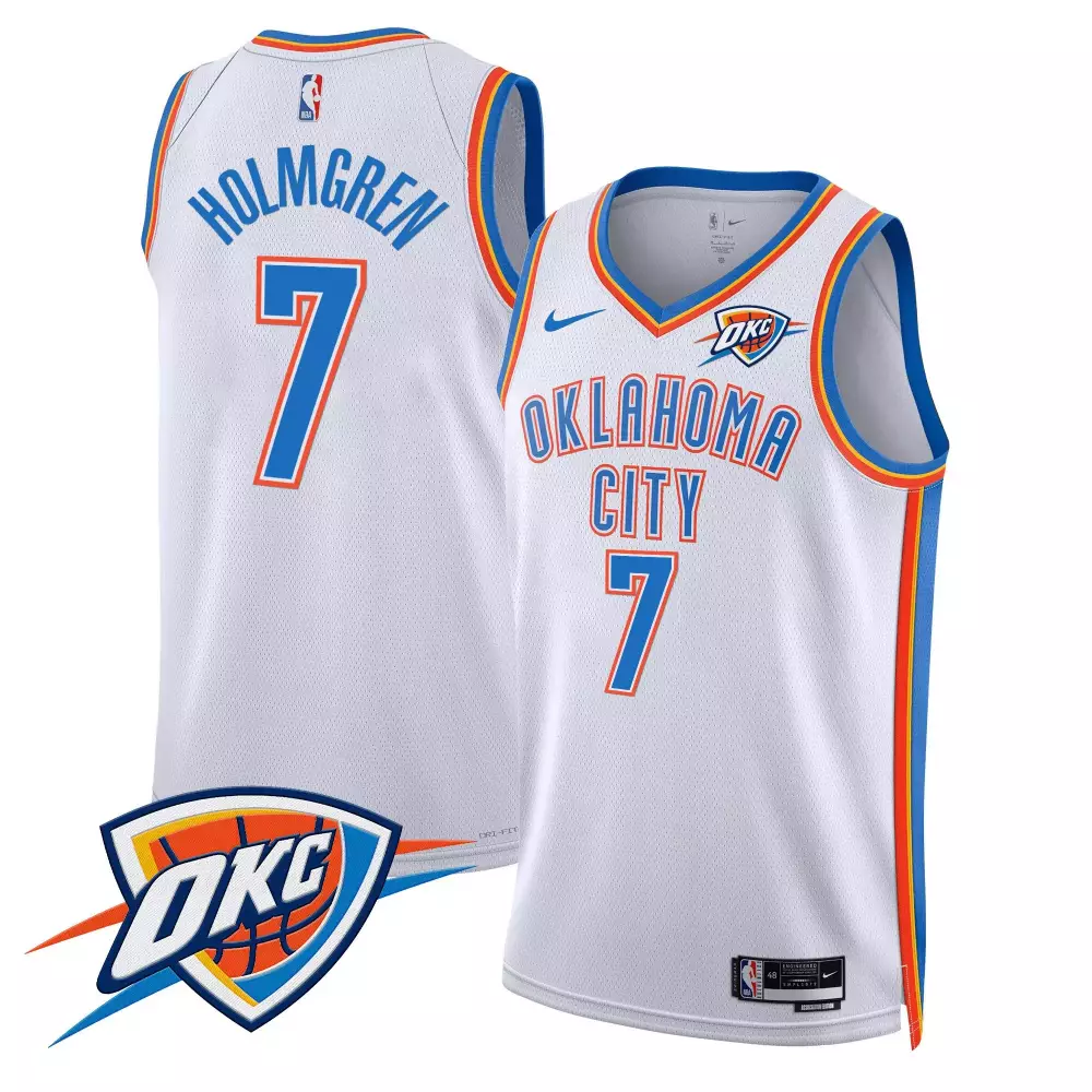chet holmgren association mens oklahoma city thunder swingman jersey v2 all stitched