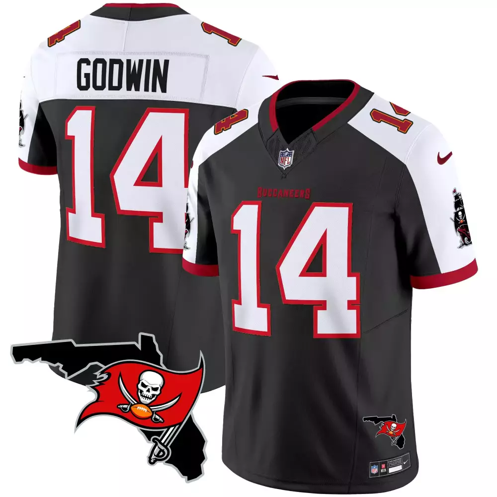 chris godwin black alternate mens tampa bay buccaneers florida patch vapor limited jersey all stitched