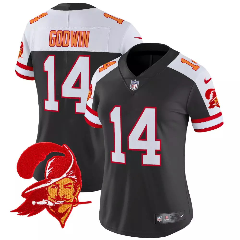 chris godwin black alternate womens tampa bay buccaneers throwback vapor limited jersey v2 all stitched
