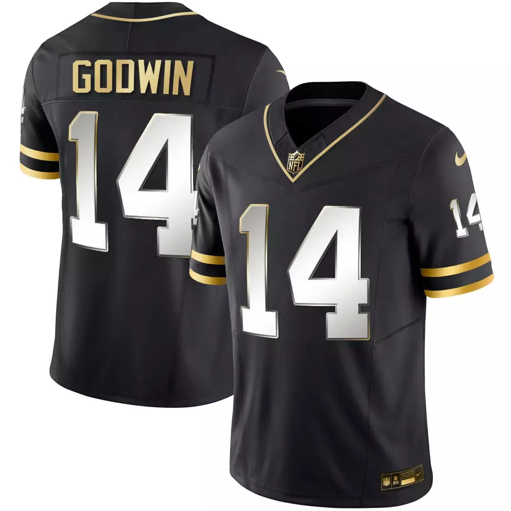 chris godwin black limited mens tampa bay buccaneers throwback gold limited jersey all stitched