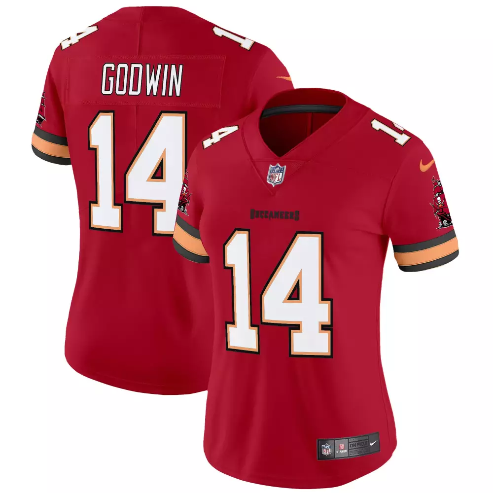 chris godwin red womens tampa bay buccaneers throwback vapor limited jersey v3 all stitched