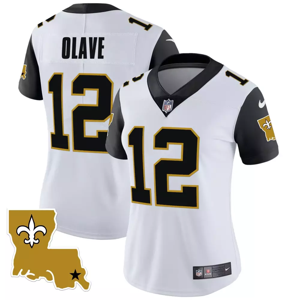 Chris Olave Black Sleeves Women's New Orleans Saints 1987 Legacy Vapor Jersey | All Stitched | Stylish Fan Gear | For Men, Women & Youth