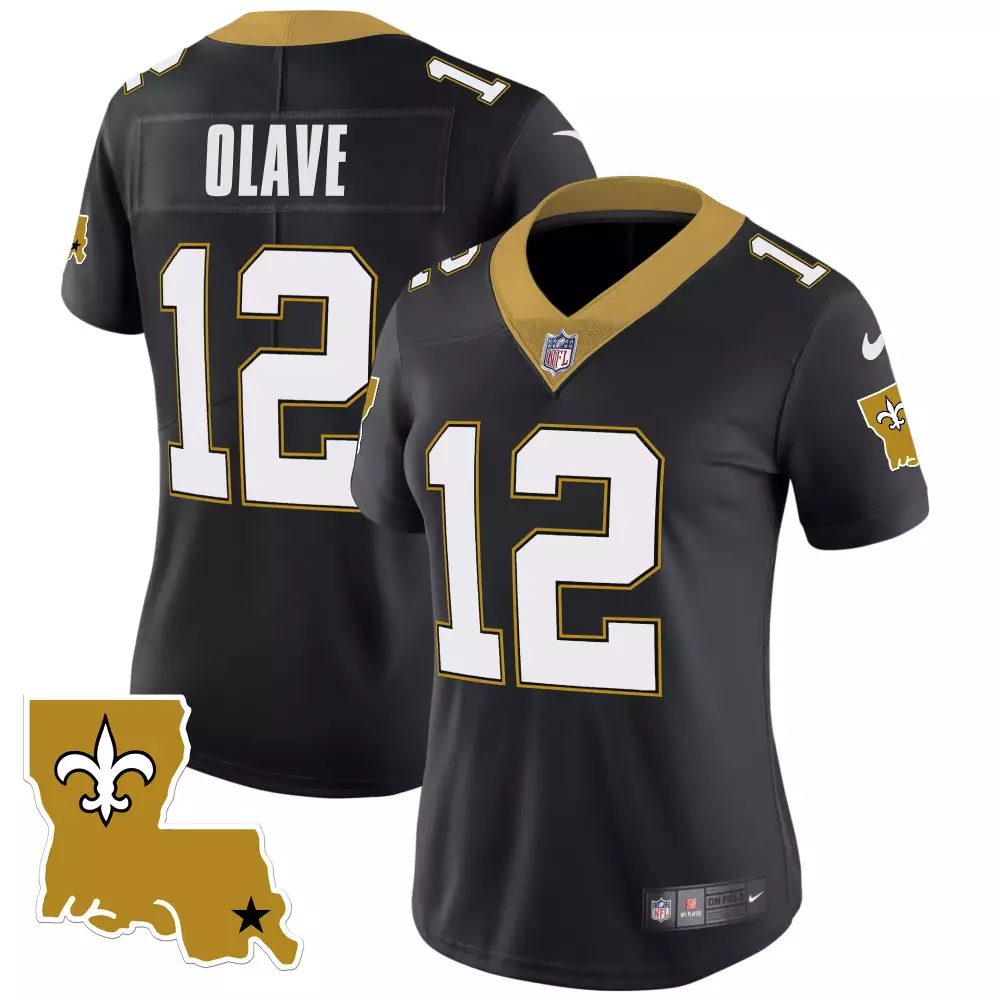 Chris Olave New Orleans Saints 1987 Legacy Vapor Jersey | Black Stitched | Women's Fan Gear | For Men, Women & Youth