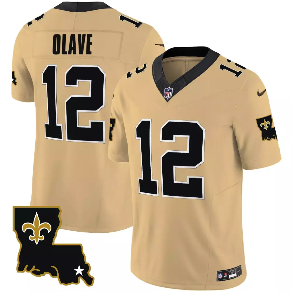 Chris Olave New Orleans Saints 1987 Legacy Vapor Jersey | Gold Stitched | Youth Fan Gear | For Men, Women & Youth