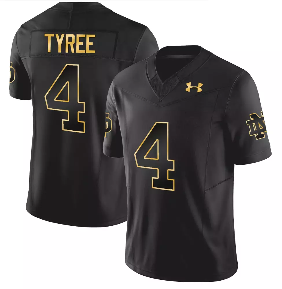 chris tyree alternate mens notre dame fighting irish vapor limited jersey all stitched