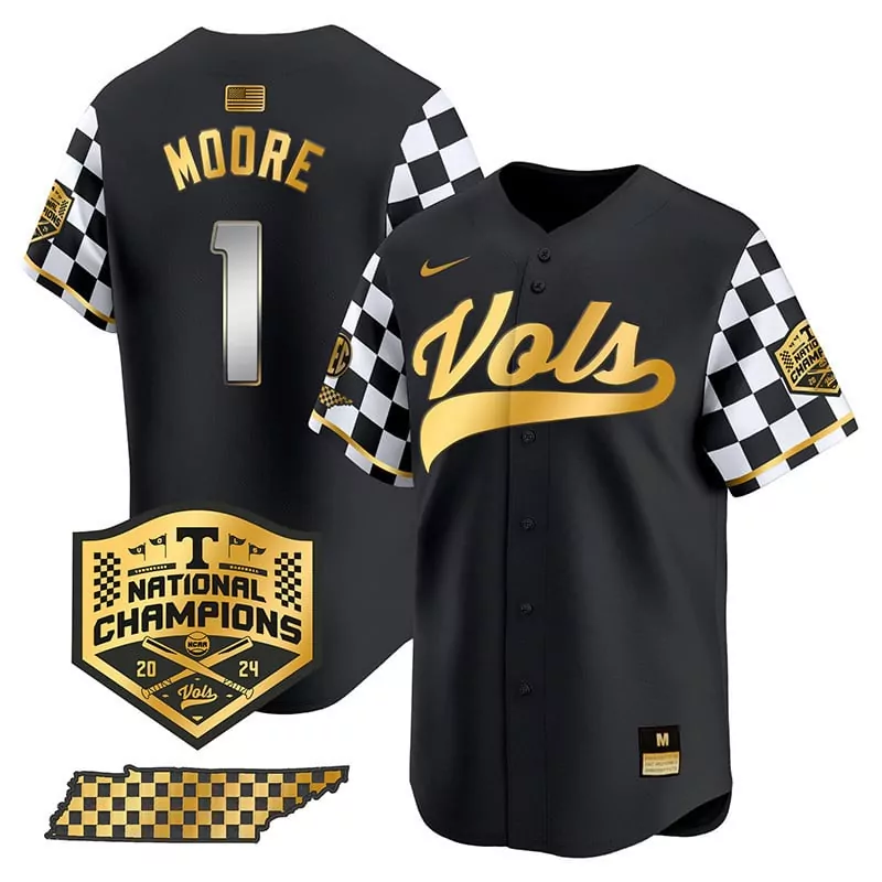 Drew Beam Tennessee Volunteers 2024 Tournament Champs Jersey | White Gold Vapor Premier | Limited Edition Fan Gear for Men, Women & Youth