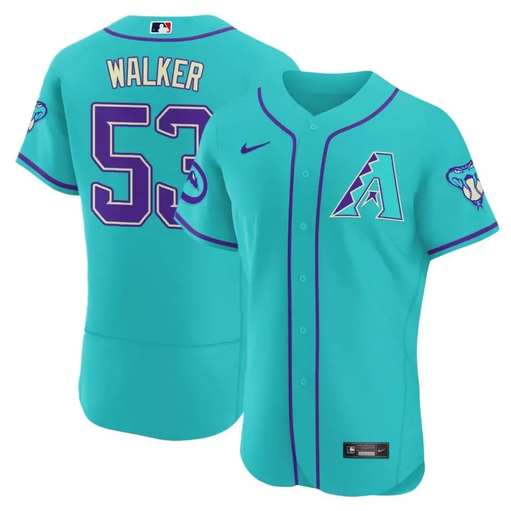 christian walker flex base mens 2024 arizona diamondbacks teal purple jersey all stitched