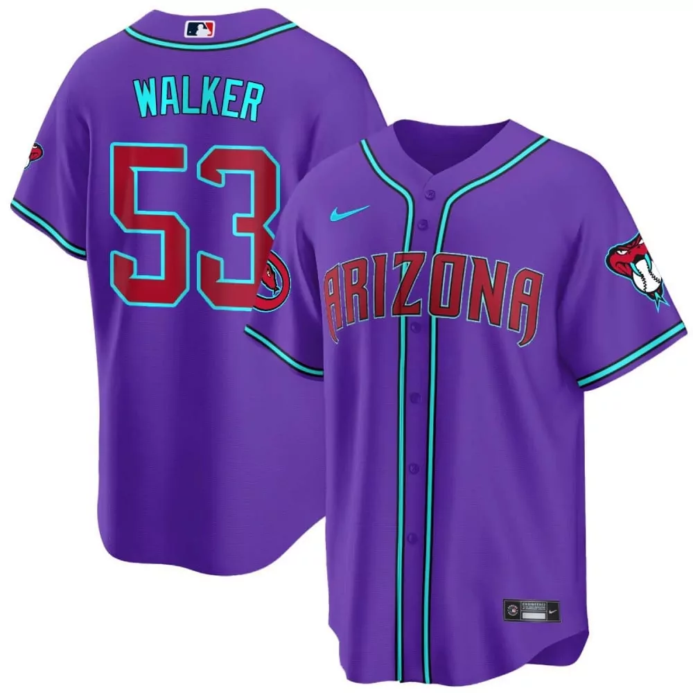 christian walker purple arizona mens arizona diamondbacks 2024 cool base jersey v2 all stitched