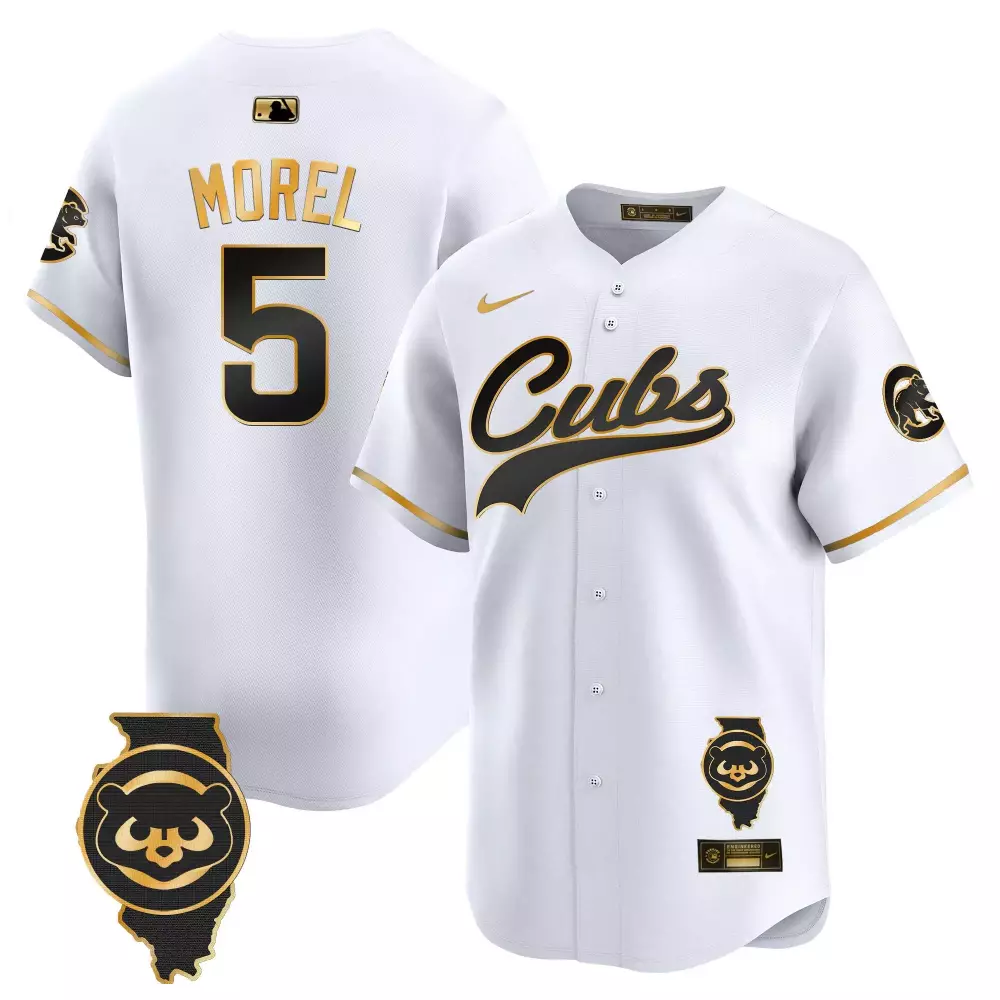 Christopher Morel Cubs 2024 Spring Training Women's Jersey | Stitched White Gold Limited Edition | For Women & Youth