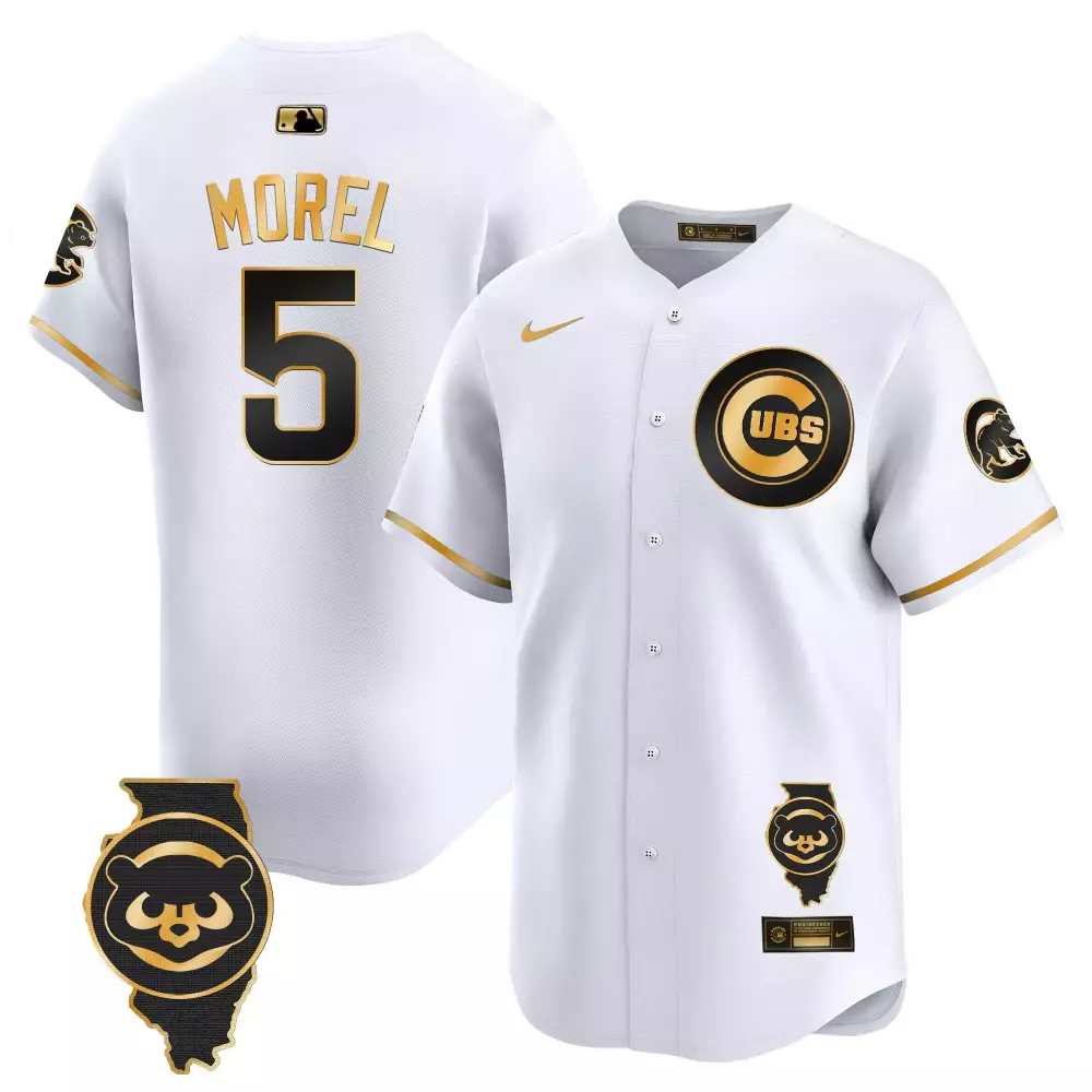 Christopher Morel Cubs 2024 Spring Training Women's Jersey | Stitched White Gold Limited Edition | For Women & Youth
